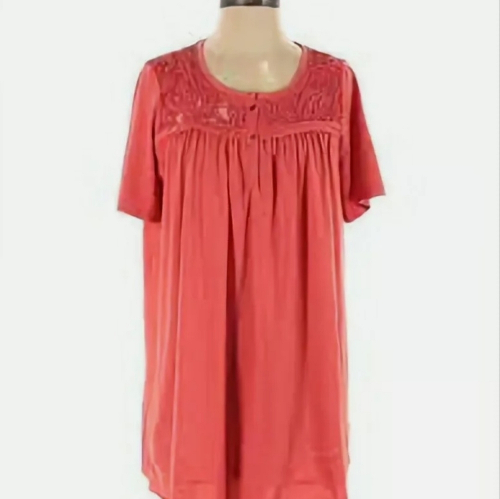 Blu Heaven New With Tags Lace Button Down Top Size Large In Color Clay